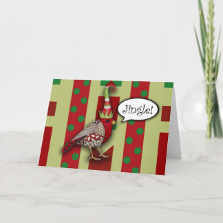 Carte de voeux de Noël Jingle Bird