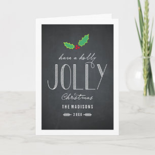 Carte de voeux de Noël Jolly Chalkboard