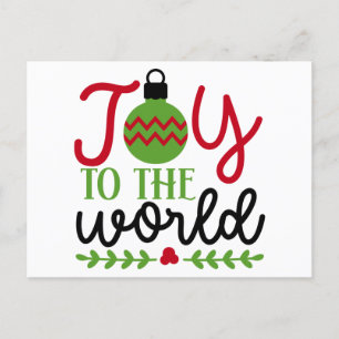 Carte de vœux de Noël Joy to the World