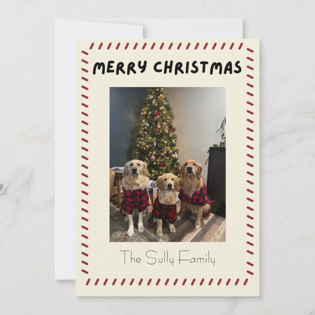 Carte de vœux de Noël joyeux (Devant)