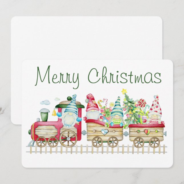 Carte de vœux de Noël joyeux (Devant / Derrière)