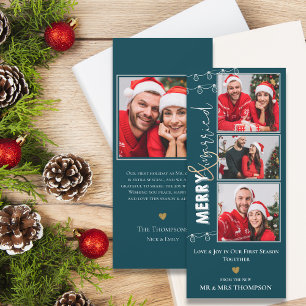 Carte de voeux de Noël Joyeux marié récemment mari