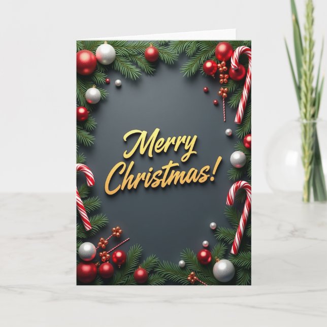 Carte de vœux de Noël Joyeux Noël (Devant)