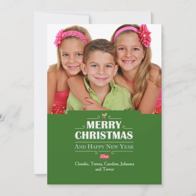 Carte de vœux de Noël Joyeux Noël Photo (Devant)