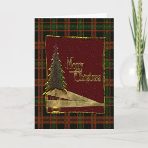 Carte de voeux de Noël Joyeux Plaid