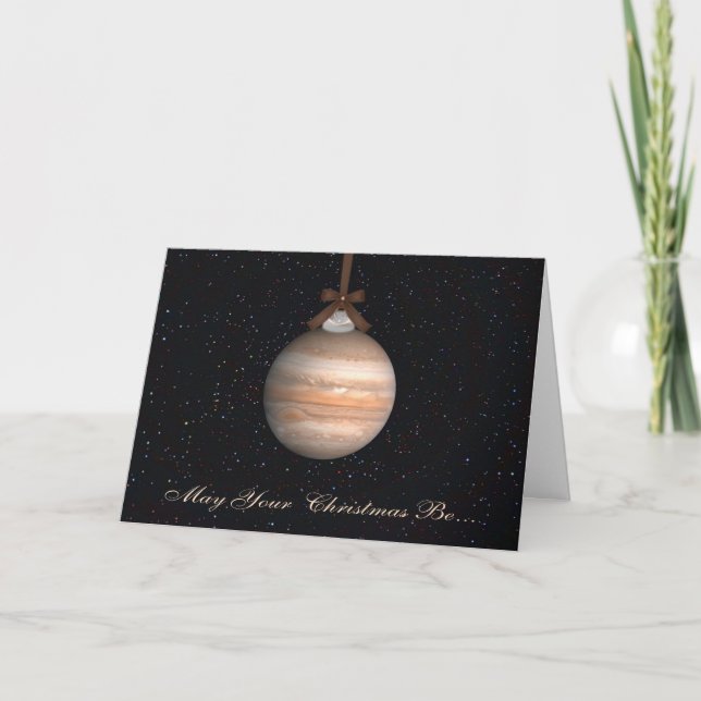 Carte de voeux de Noël Jupiter Planet (Devant)