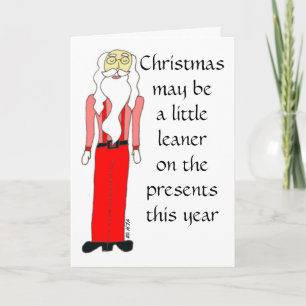 Carte de voeux de Noël Lean Père Noël