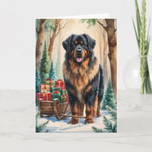 Carte de voeux de Noël Leonberger Dog