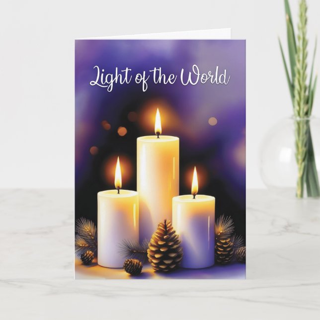 Carte de vœux de Noël Lumière du monde (Devant)