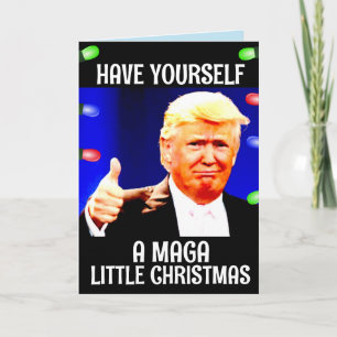carte de vœux de Noël MAGA PETIT DONALD TRUMP