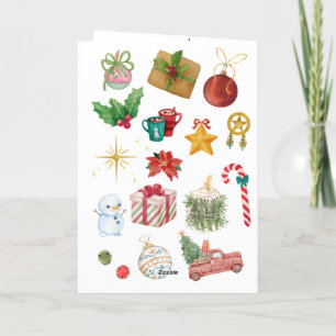 Carte de vœux de Noël magique
