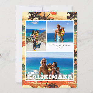 Carte de vœux de Noël Mele Kalikimaka   Hawaï vint