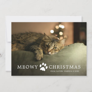 Carte de vœux de Noël Meowy