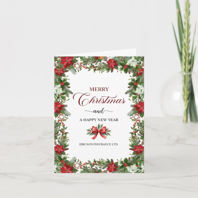 Carte de vœux de Noël Merci Logo d'entreprise   (Devant)
