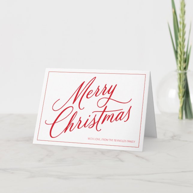 Carte de vœux de Noël minimaliste (Devant)