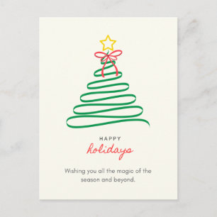 Carte de vœux de Noël minimaliste Joyeuses Fêtes