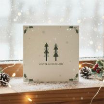 Carte de vœux de Noël minimaliste moderne pour ent