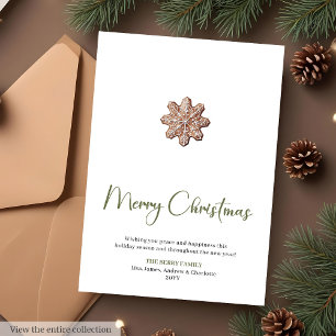 Carte de vœux de Noël minimaliste tendance