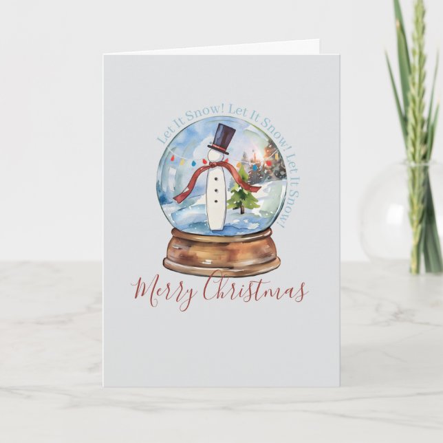 Carte de vœux de Noël moderne à l'aquarelle représ (Devant)