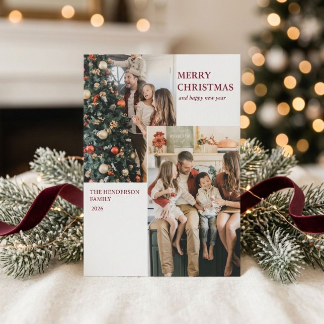 Carte de vœux de Noël moderne avec photo (Créateur téléchargé)