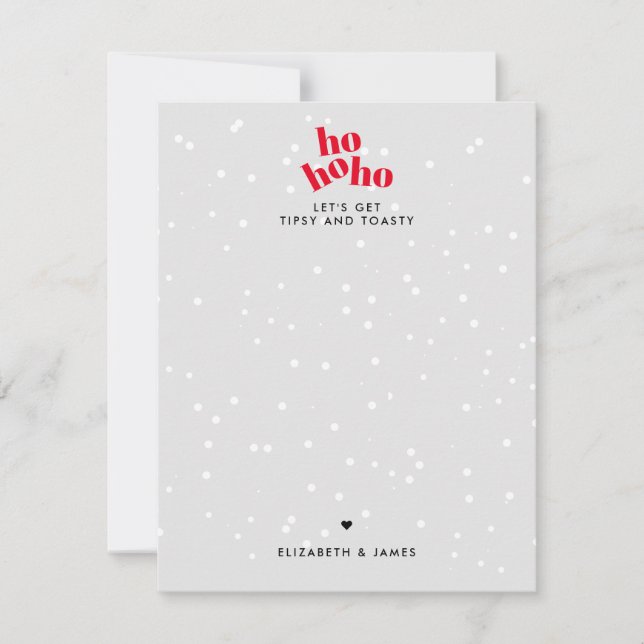 Carte de vœux de Noël moderne Hohoho (Devant)