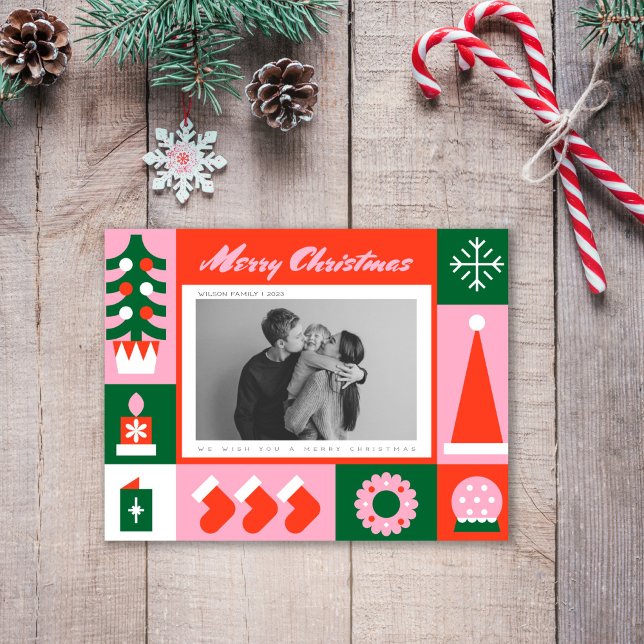 Carte de vœux de Noël moderne Joy (Créateur téléchargé)