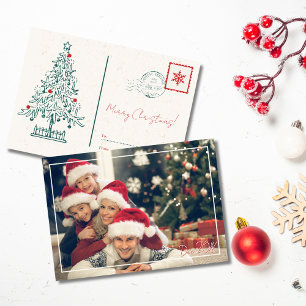 Carte de vœux de Noël moderne pour la saison de ph