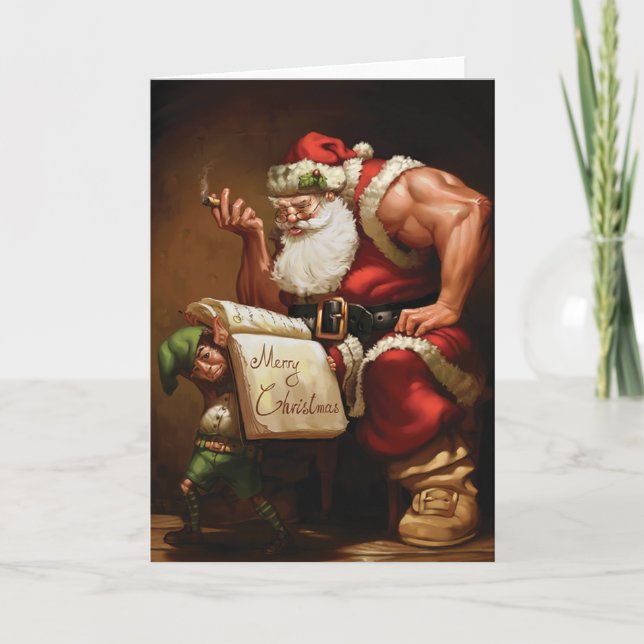 Carte de voeux de Noël - Motivation de gym (Devant)