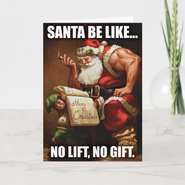 Carte de voeux de Noël - Motivation de gym (Devant)