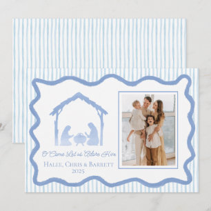Carte de vœux de Noël Nativité, Photo de famille d
