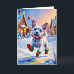 Carte de voeux de Noël Norwich Terrier Dog<br><div class="desc">Vivez un tourbillon de vacances amusant avec ce chien de Noël de conception ludique! Plein d'énergie festive,  il capture la joie de la saison avec un thème fantasque et chaleureux,  parfait pour répandre la joie.</div>