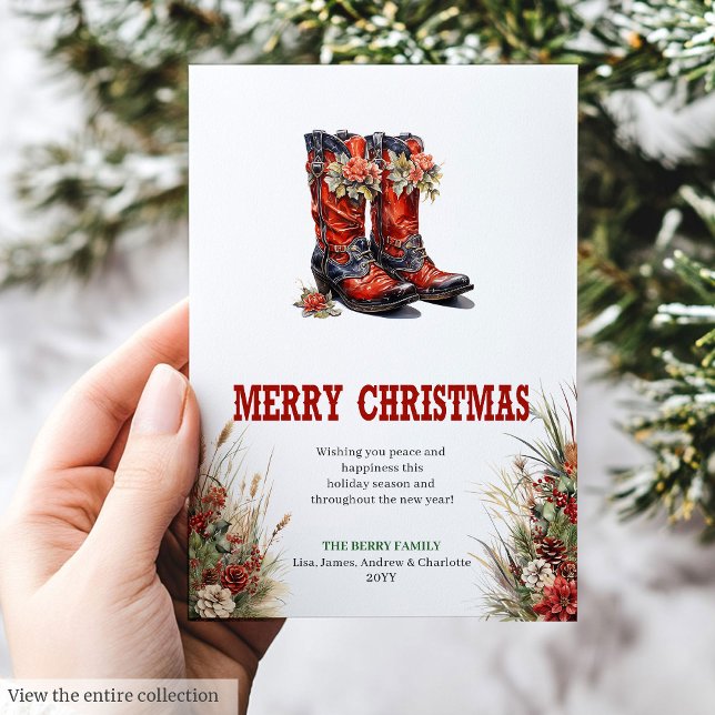 Carte de vœux de Noël occidentale traditionnelle (Traditional Western Christmas greeting card

)