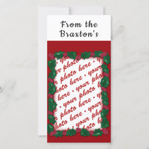 Carte de vœux de Noël ou étiquette cadeau photo