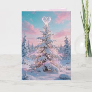 Carte de vœux de Noël Paix & Amour