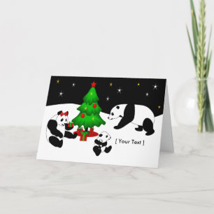 Carte de voeux de Noël Panda