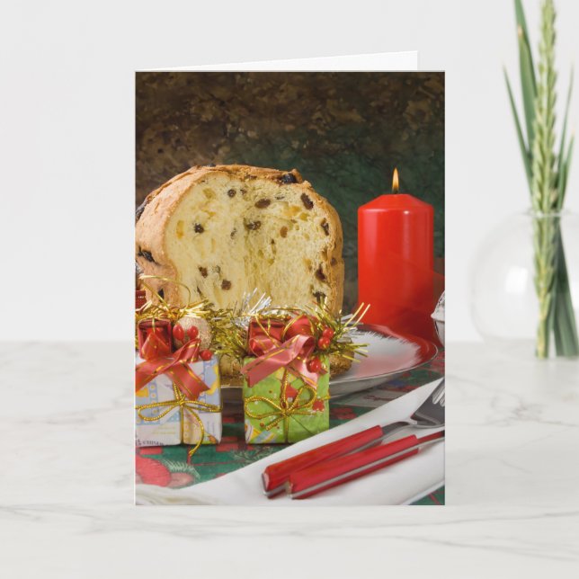 Carte de voeux de Noël Panettone (Devant)