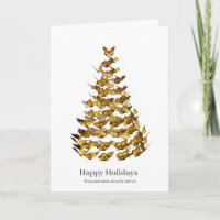 Carte de vœux de Noël Papillon Monarque Entreprise