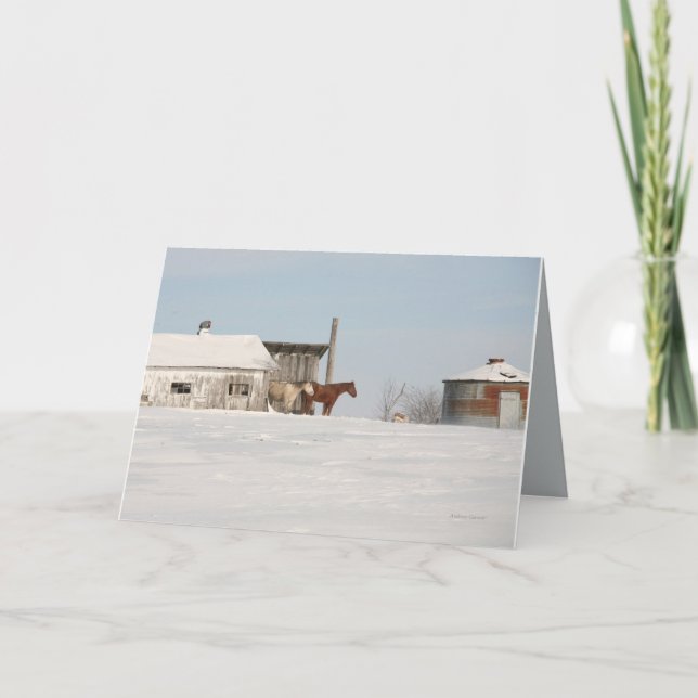 Carte de voeux de Noël par Anthony Cornett. (Devant)