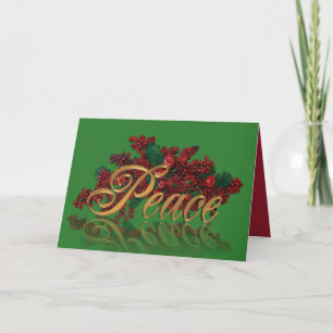 Carte de voeux de Noël PEACE