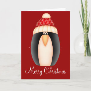 Carte de vœux de Noël Penguin d1