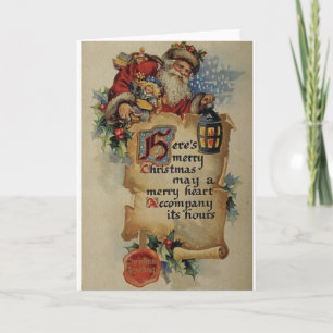 Carte de voeux de Noël Père Noël de Victoria
