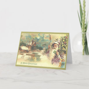 Carte de voeux de Noël Père Noël de Victoria