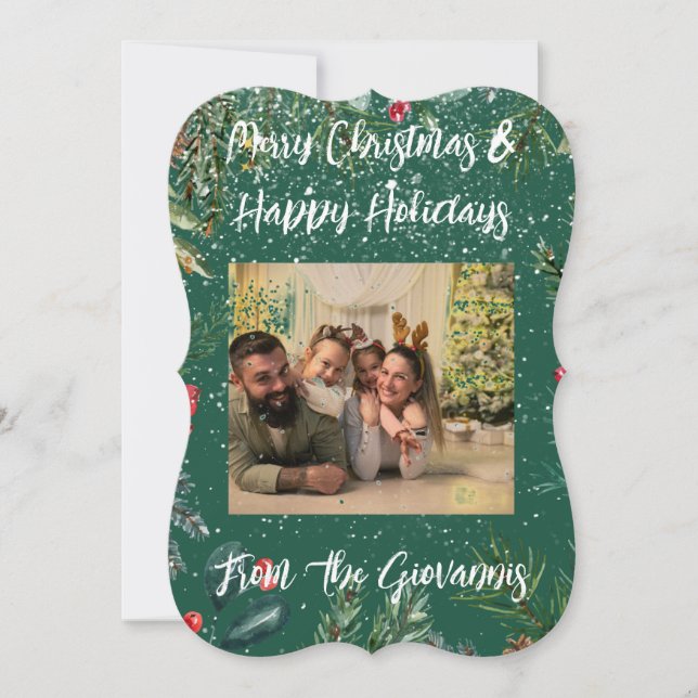 CARTE DE VOEUX DE NOËL PERSONNALISÉE  (Devant)