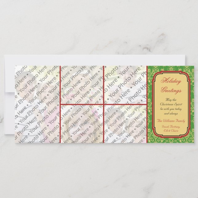 Carte de voeux de Noël personnalisée 5 photos (Devant)