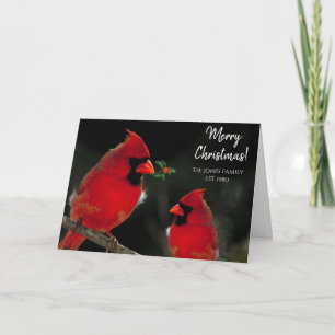 Carte de vœux de Noël personnalisée avec deux card
