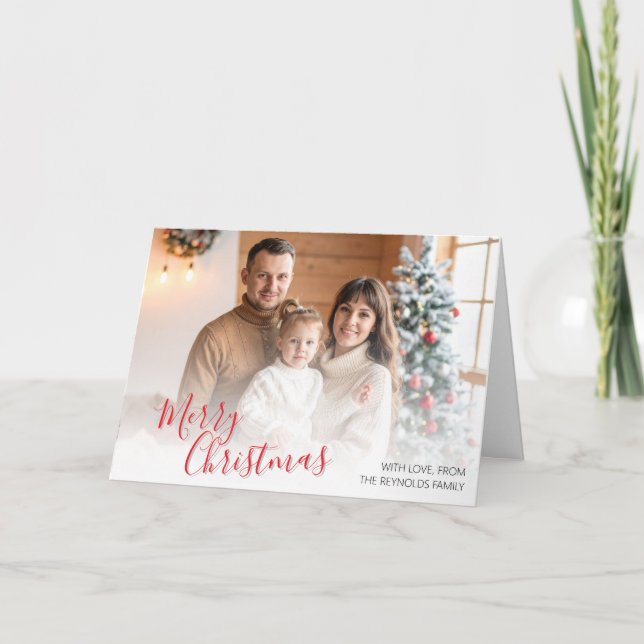 Carte de voeux de Noël personnalisée pour la famil (Devant)