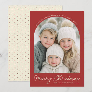 Carte de vœux de Noël photo à arche classique