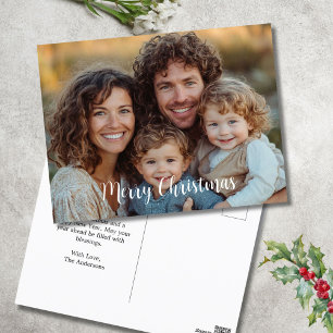 Carte de vœux de Noël photo de famille
