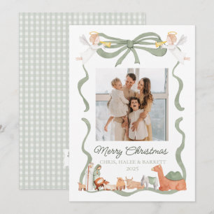 Carte de vœux de Noël photo de la Nativité chrétie