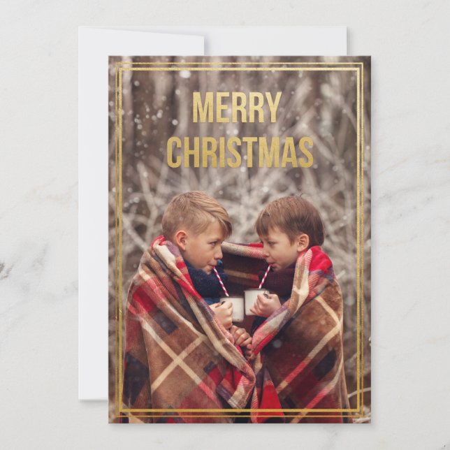 Carte de vœux de Noël photo de vacances (Devant)